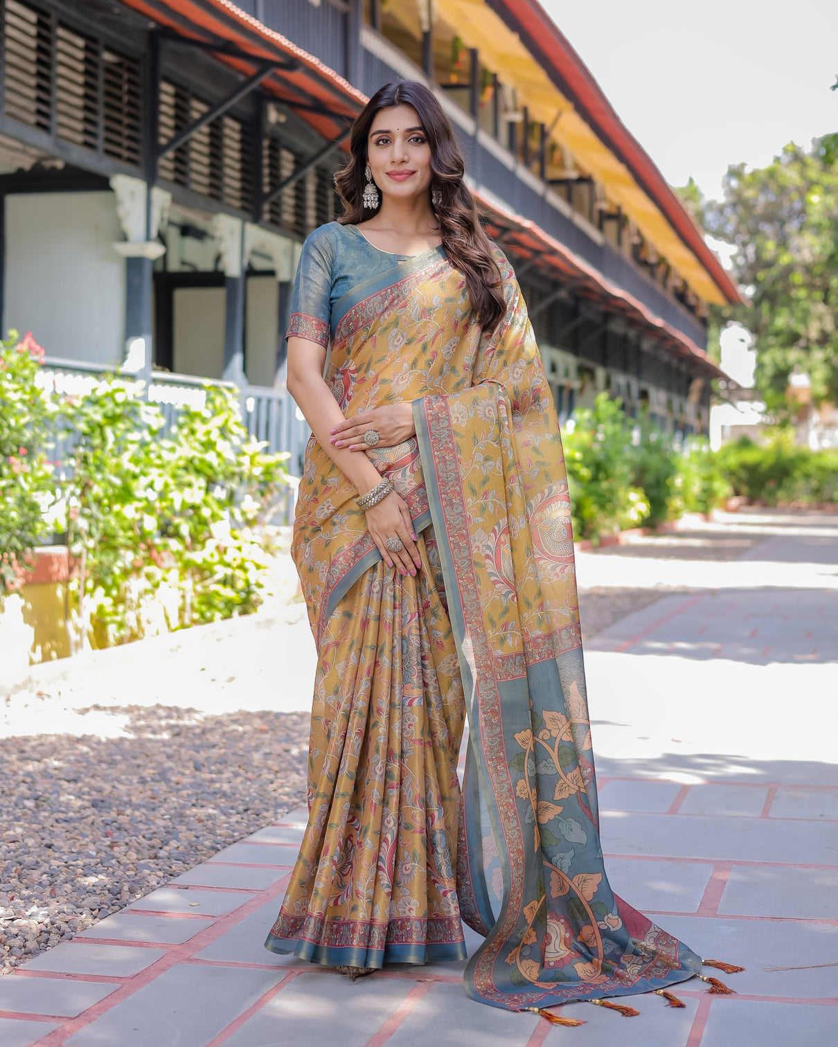 Maroon handloom cotton saree with intricate peacock floral art contrast green pallu mameraa