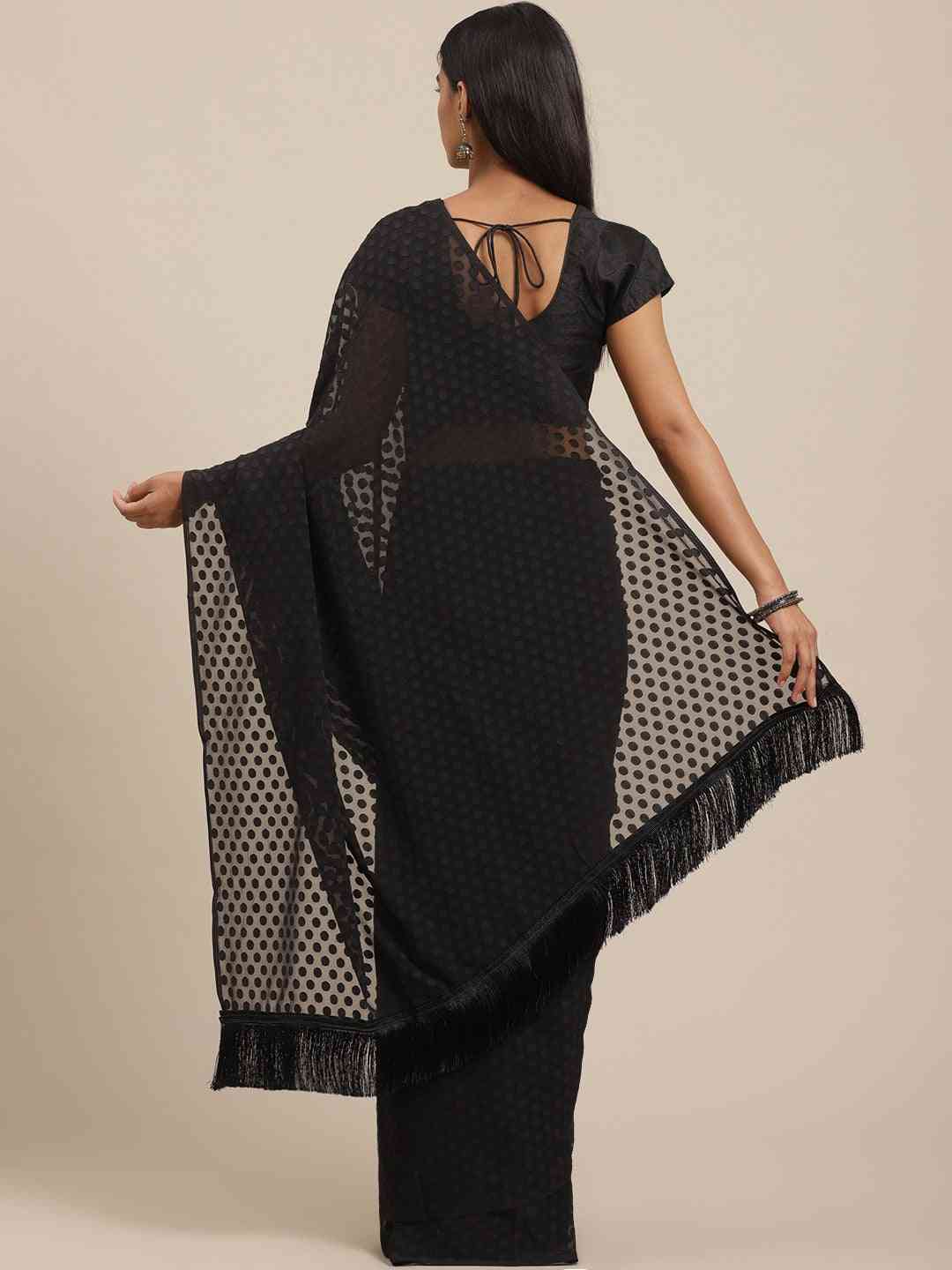 Pure Soft Georgette Geometric Print Party Wear Saree