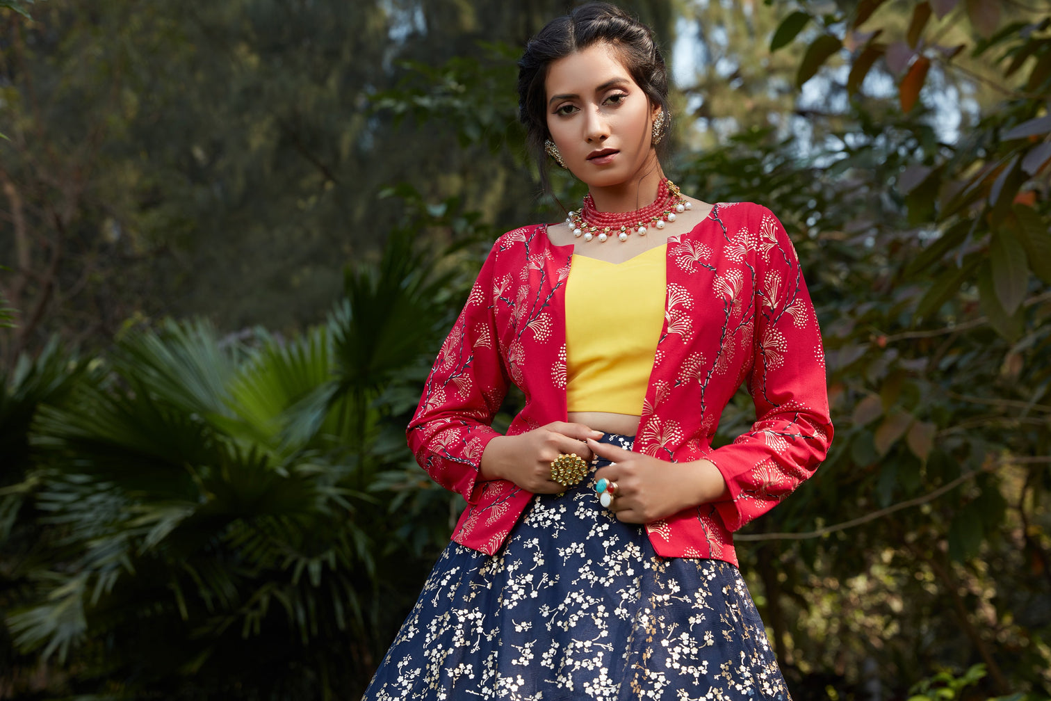 Navy Blue Lehenga Metallic Foil Printed Work With Koti Lehenga, Wedding Wear And Also Party Wear Latest Designer Chaniya Choli For Women