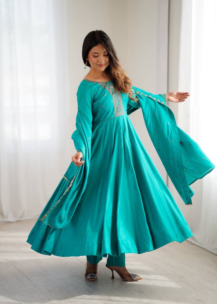 Noor Azal Designer Anarkali with Dupatta