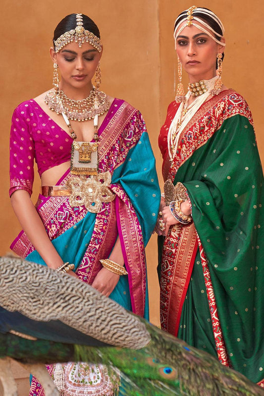 Emerald Green Patola Saree