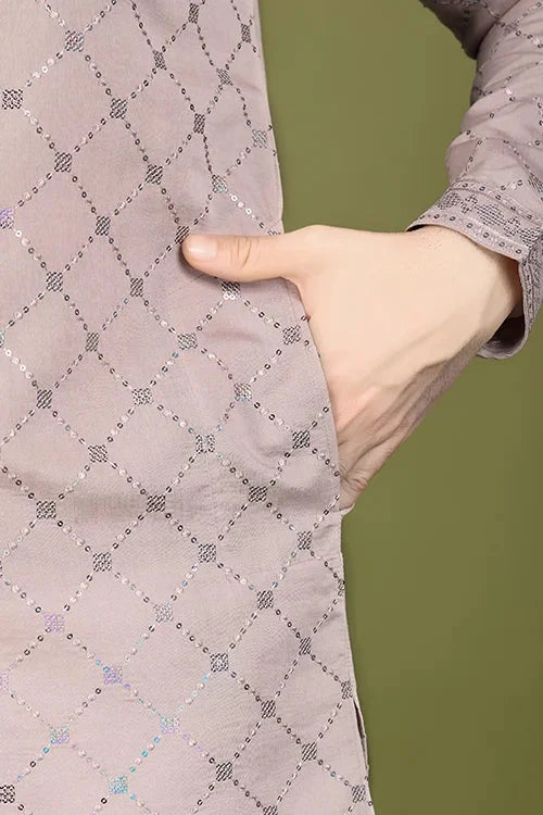 Designer Ivory Silk Kurta for Men – Elegant Festive Wear