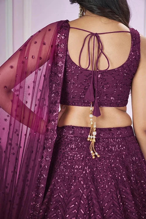 Stylish Soft Net Lehenga Choli for Weddings & Festivities