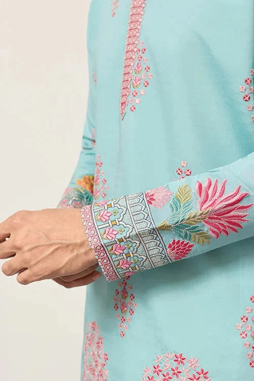 Sky Look Embroidered Work Ready made Mens Wear Kurta