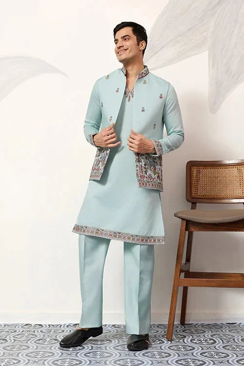 Elegant Groom Pista Koti Kurta Pant for Wedding Special