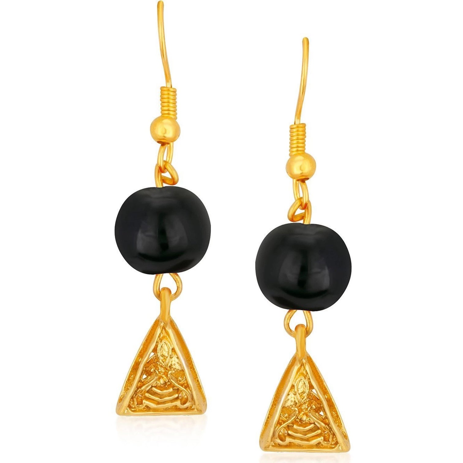 Plastic Jewel Set (Black, Gold)