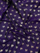 Assemblage Purple Banarasi Satin Silk Saree With Embrocation Blouse