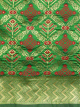 Patola Silk Saree Woven Design With Zari Border