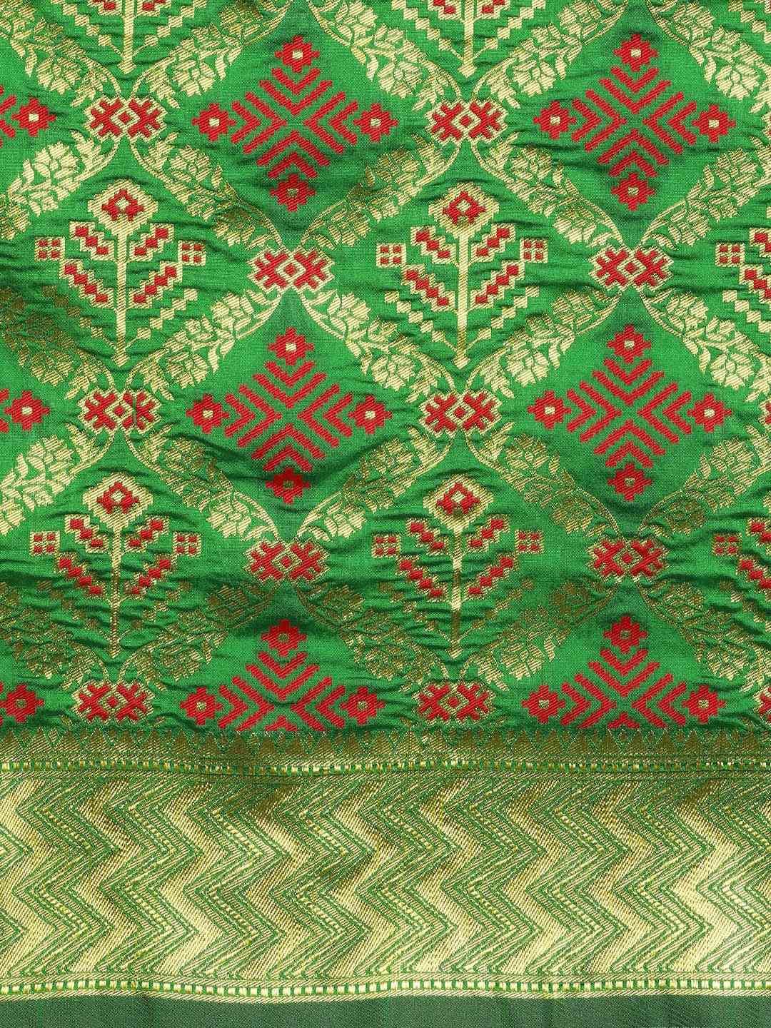 Patola Silk Saree Woven Design With Zari Border