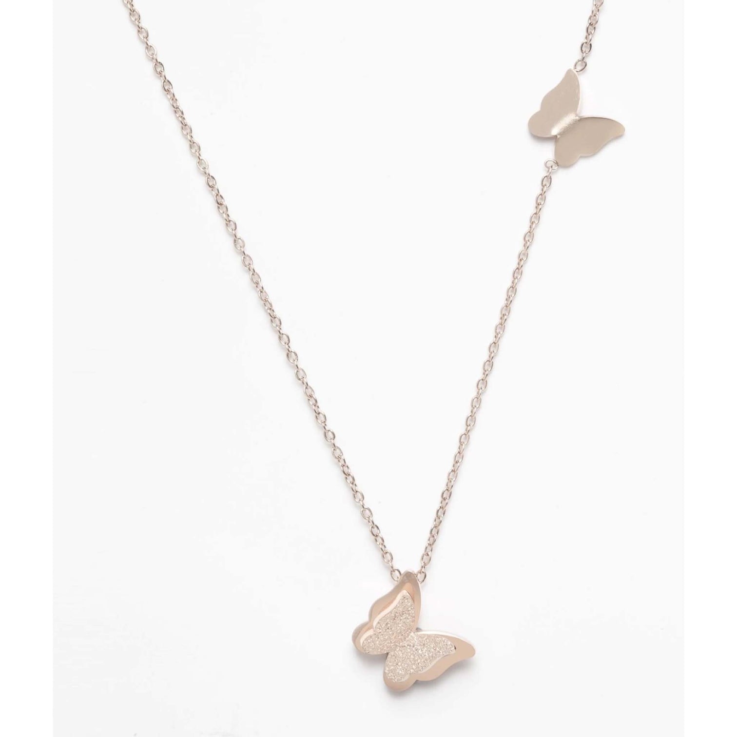 Premium Iconic Crystal Butterfly for Girls Women Brass Pendant Set