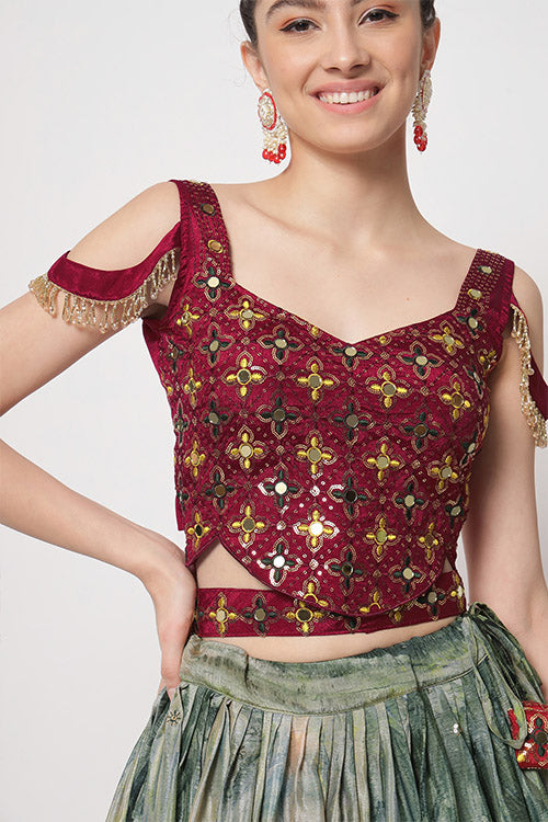 Printed Style Contrast Color Wholesale Rate Lehenga Choli Collection