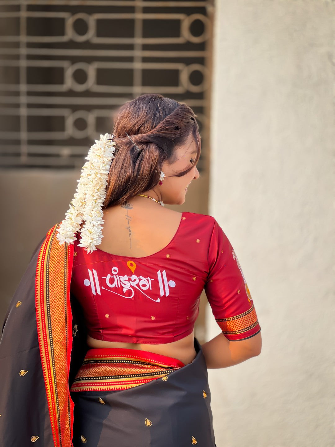 Top Trending Vitthala Contrast Paithani Saree Rakhumai Soft Silk Traditional Design