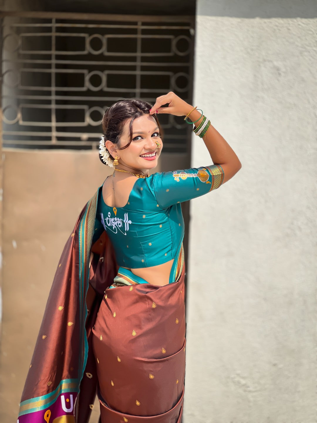 Top Trending Vitthala Contrast Paithani Saree Rakhumai Soft Silk Traditional Design