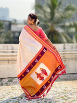 Top Trending Vitthala Contrast Paithani Saree Rakhumai Soft Silk Traditional Design