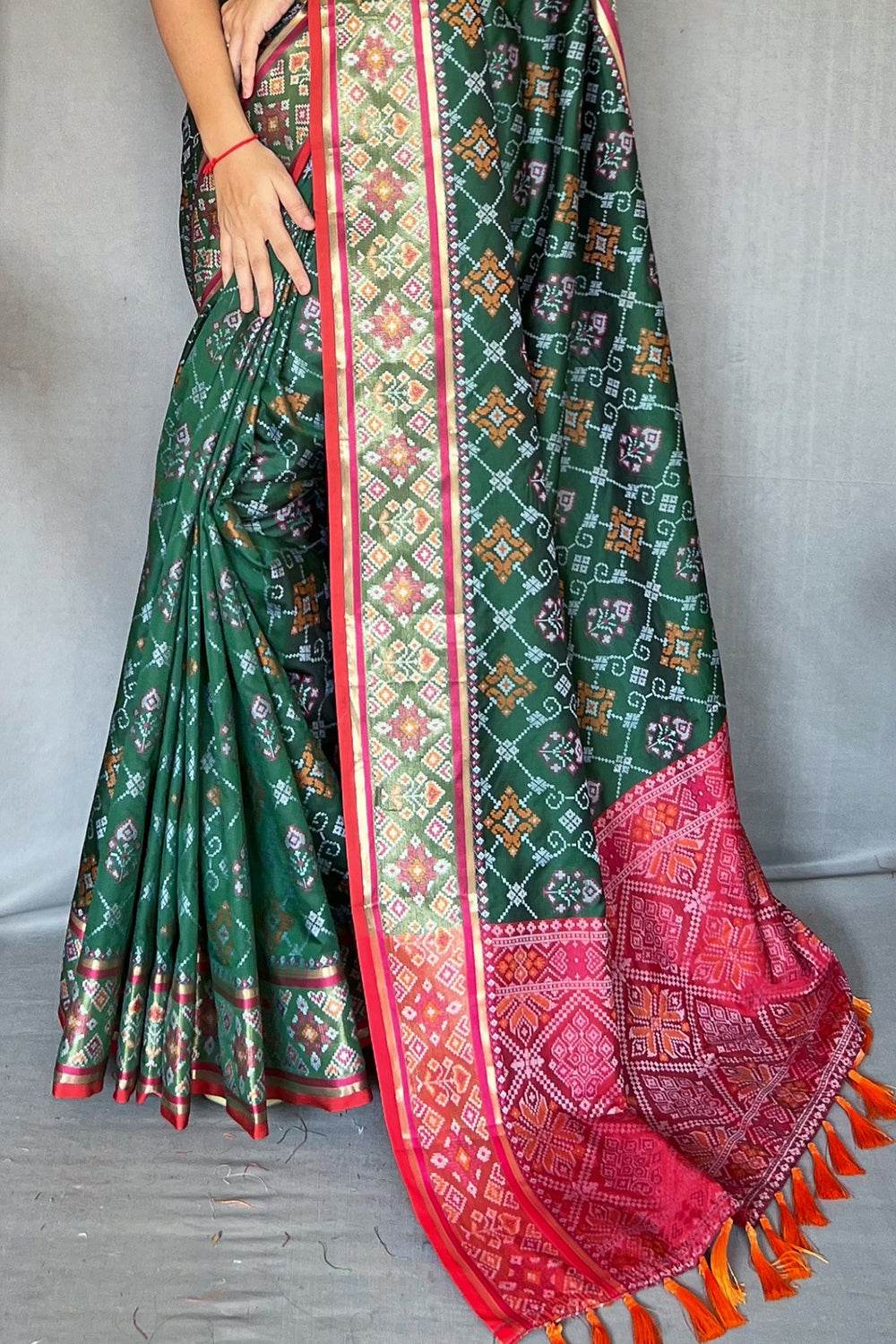 Emerald Green Patola Saree