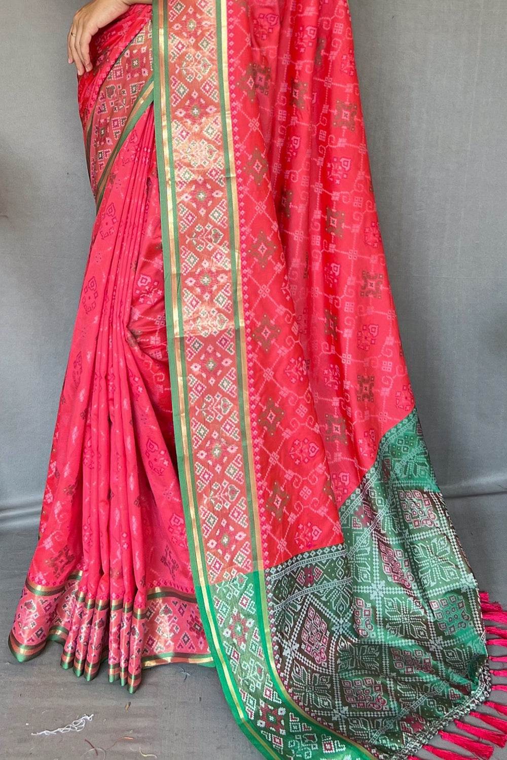 Punch Pink Patola Saree