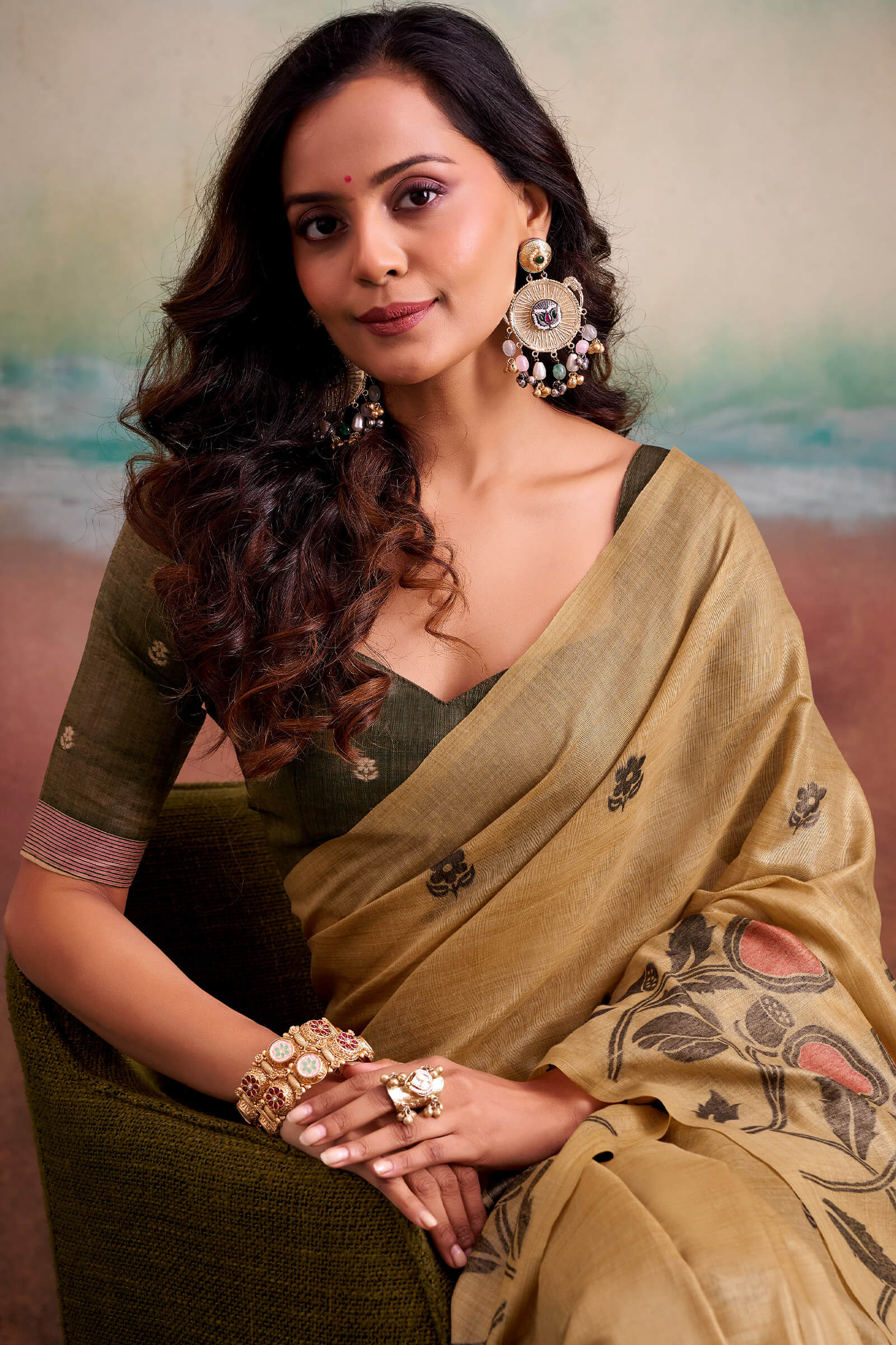 Adoring Brown Cotton Silk Saree With Desirable Blouse Piece