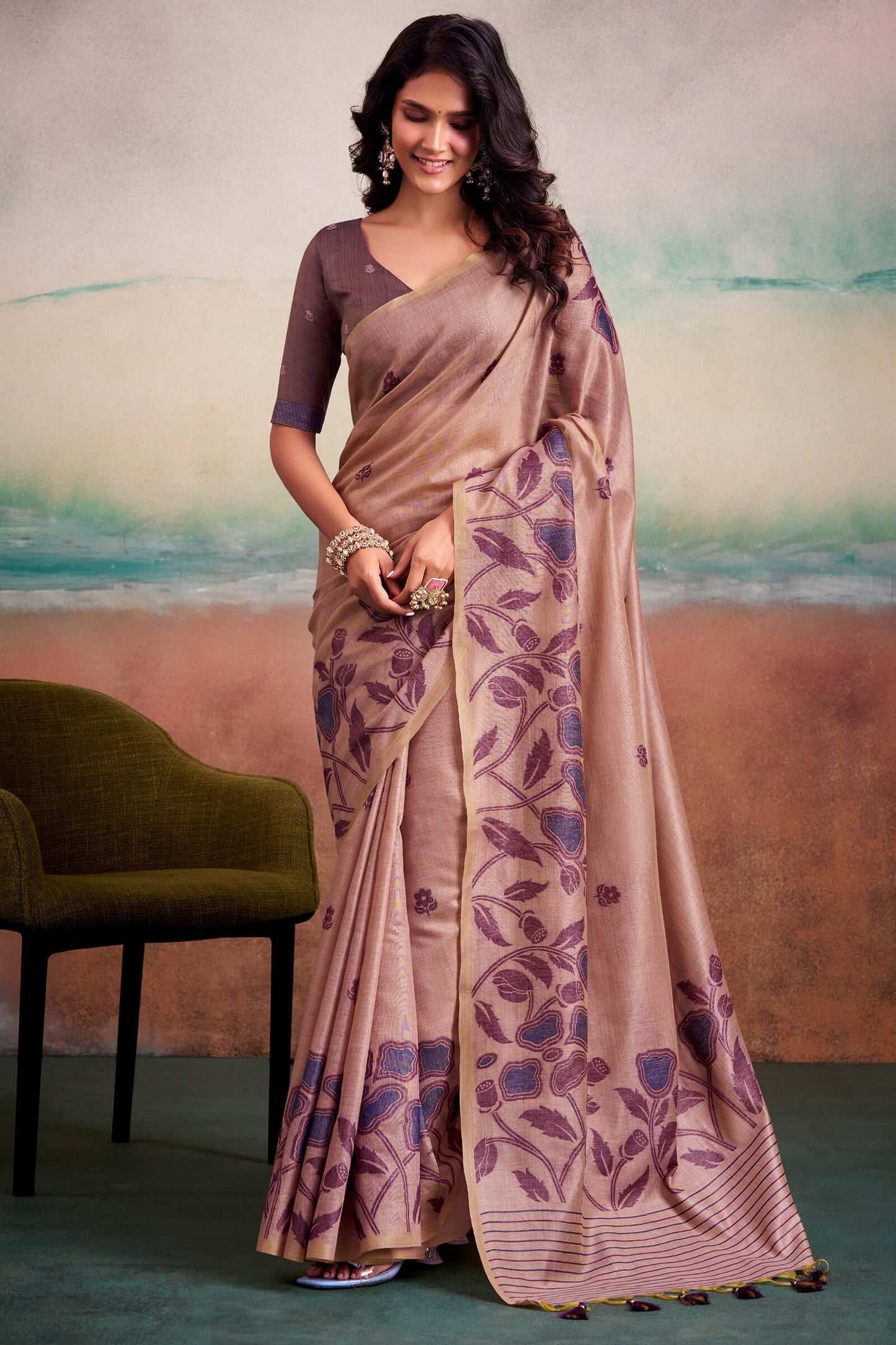 Classic Pink Cotton Silk Saree With Desiring Blouse Piece