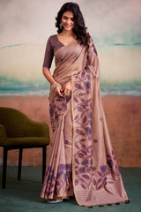Classic Pink Cotton Silk Saree With Desiring Blouse Piece