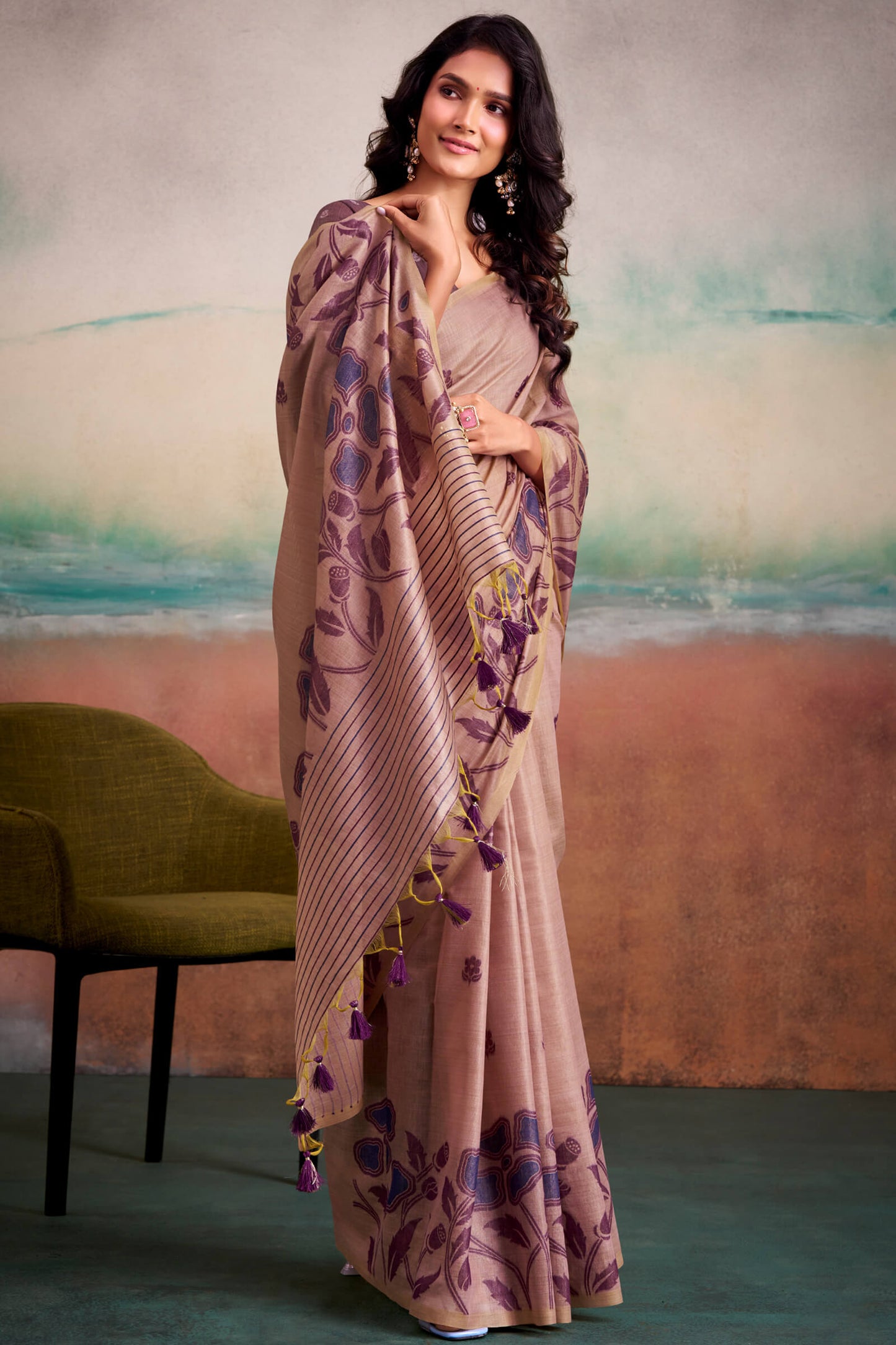 Classic Pink Cotton Silk Saree With Desiring Blouse Piece