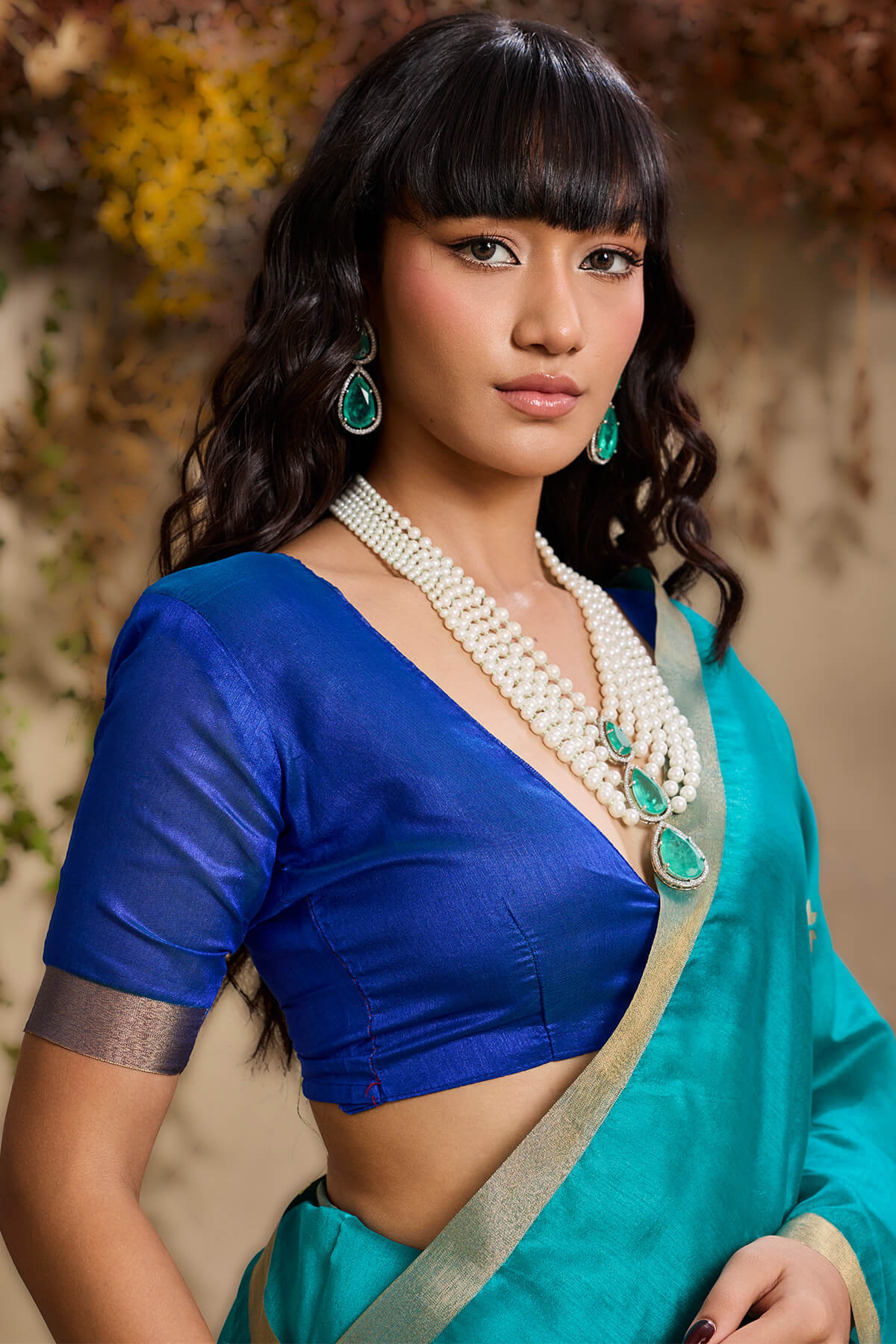 Preferable Firozi Pure Zari Weaving Banarasi Tussar Silk Saree With Enthralling Blouse Piece