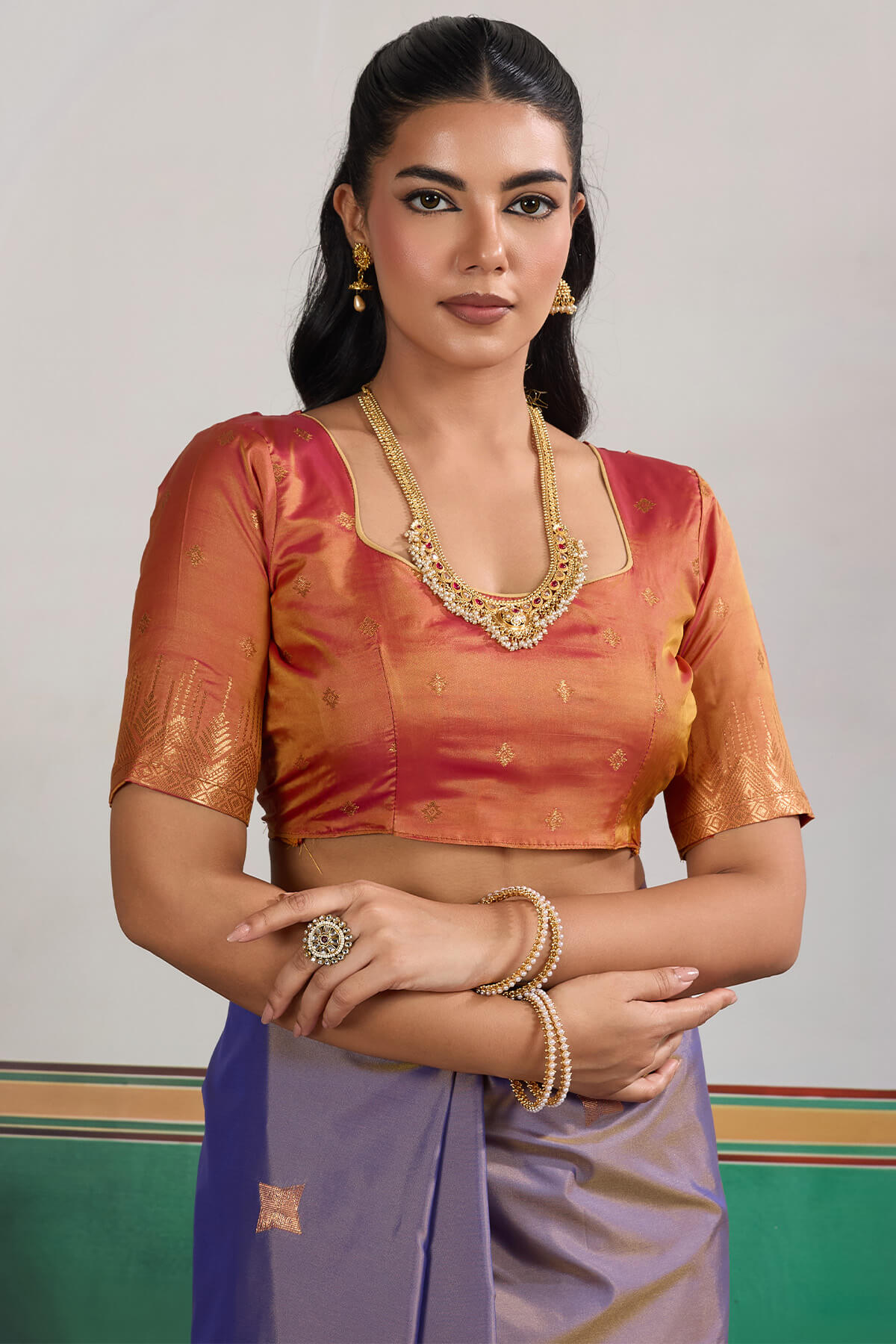 Adorning Blue Pure Zari Weaving Banarasi Silk Saree With Jubilant Blouse Piece