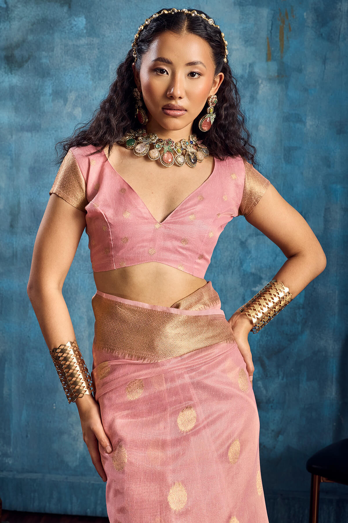Exemplary Pink Paithani Pure Tissue Silk Saree With Marvellous Blouse Piece