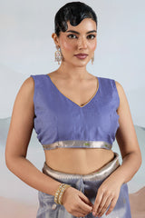 Prettiest Blue Paithani Pure Tissue Silk Saree With Traditional Blouse Piece