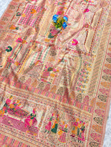 Ratatouille Beige Pashmina Silk Saree With Surpassing Blouse Piece