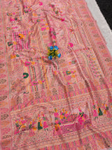 Magnificat Pink Pashmina Silk Saree With Epiphany Blouse Piece