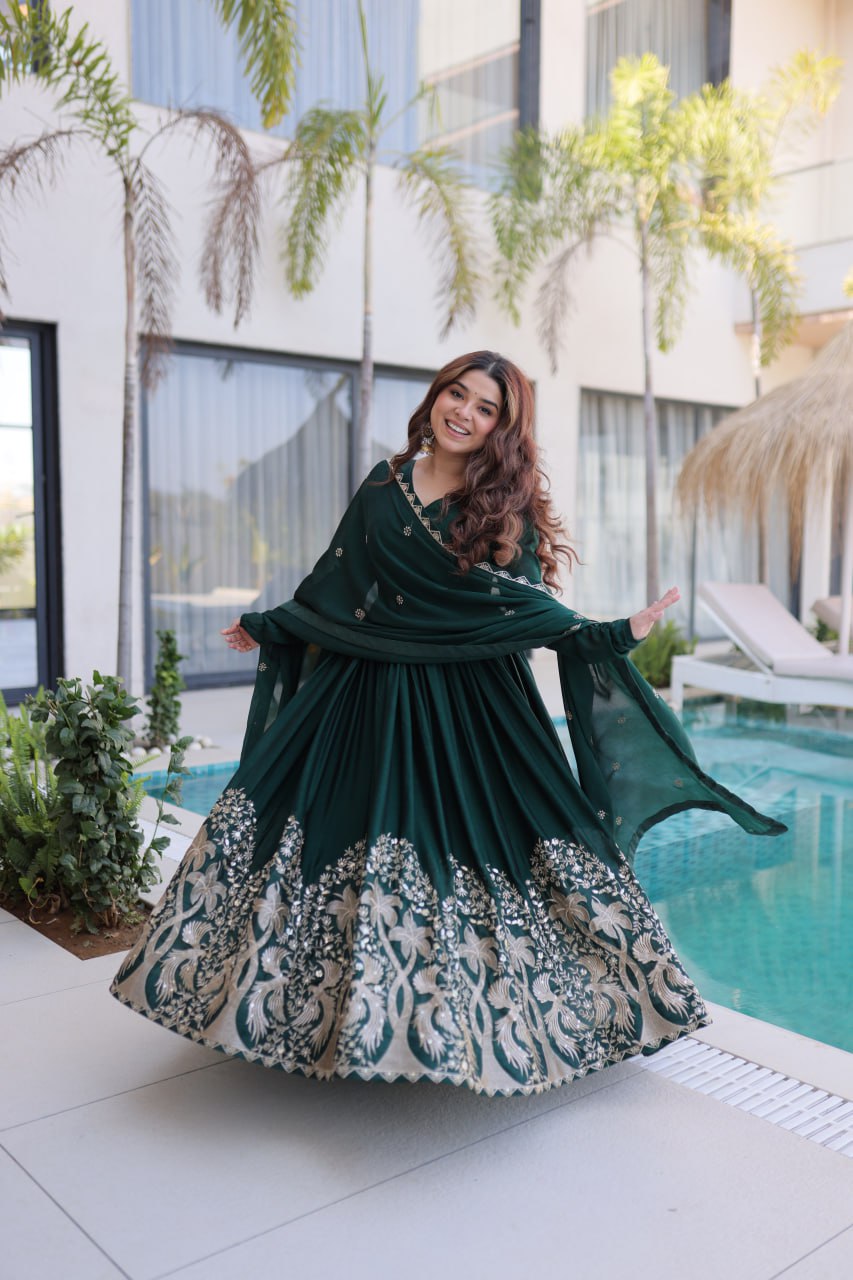 Rangoli Crush Designer Gown — VrindaaLuxe