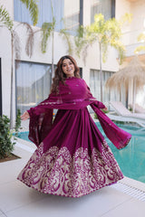 Rangoli Crush Designer Gown — VrindaaLuxe