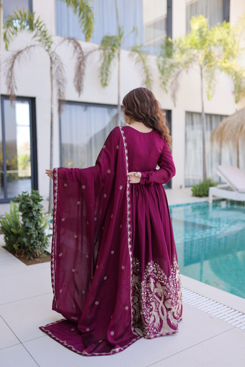 Rangoli Crush Designer Gown — VrindaaLuxe