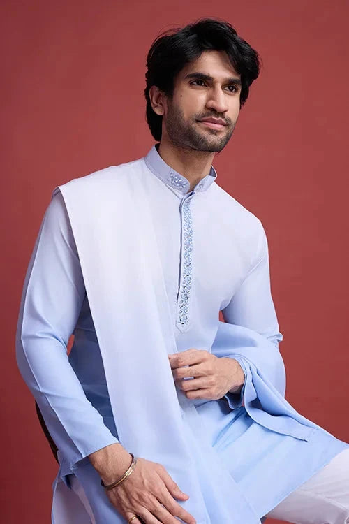 Designer Men’s Kurta Set with Real Mirror Work Collection