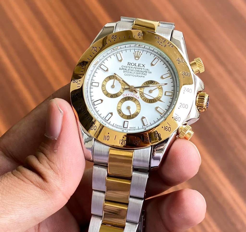 Rolex Tuton Daytona Gold Watch For Men