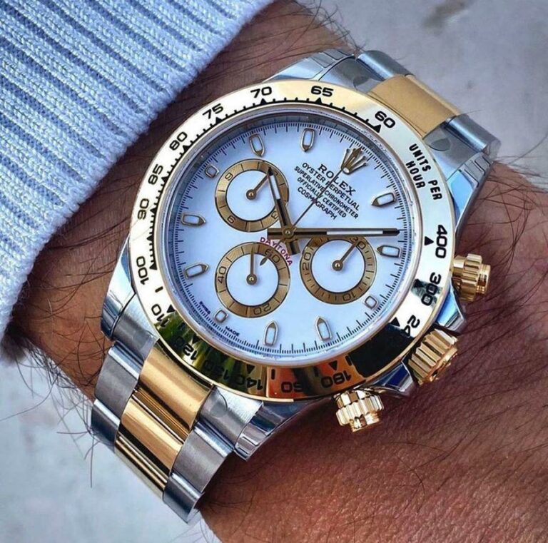 Rolex Tuton Daytona Gold Watch For Men