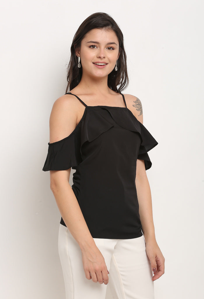 Black polyester solid top