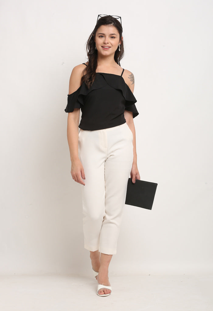 Black polyester solid top