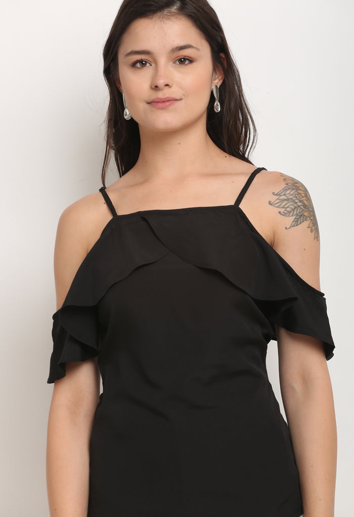 Black polyester solid top