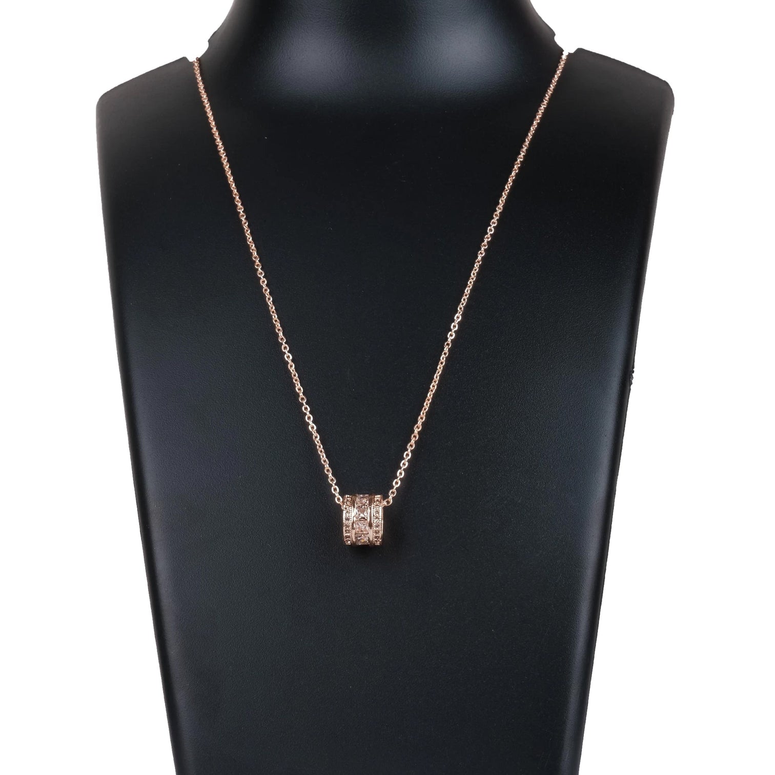Rose Gold New American Dimond Pendent With Chain Gold-plated Brass Pendant