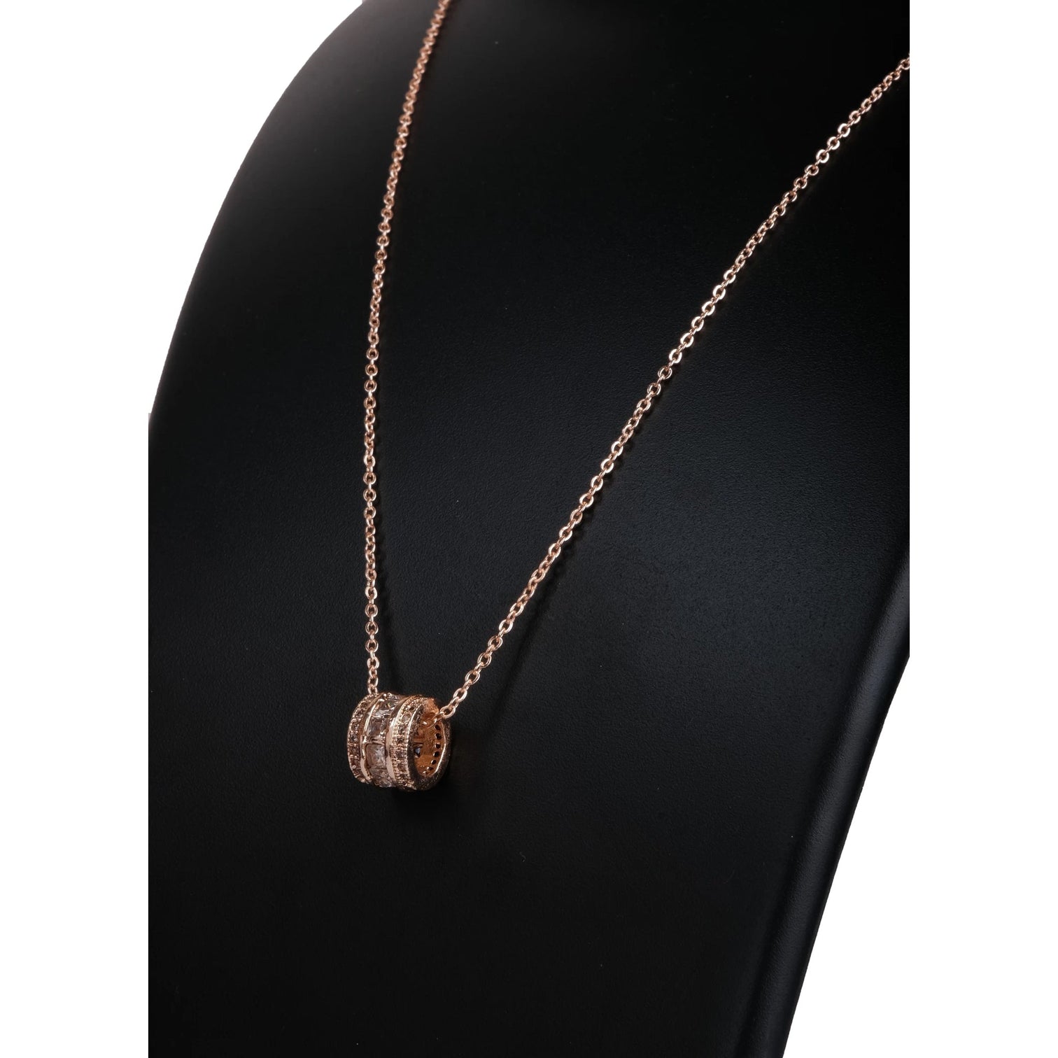Rose Gold New American Dimond Pendent With Chain Gold-plated Brass Pendant