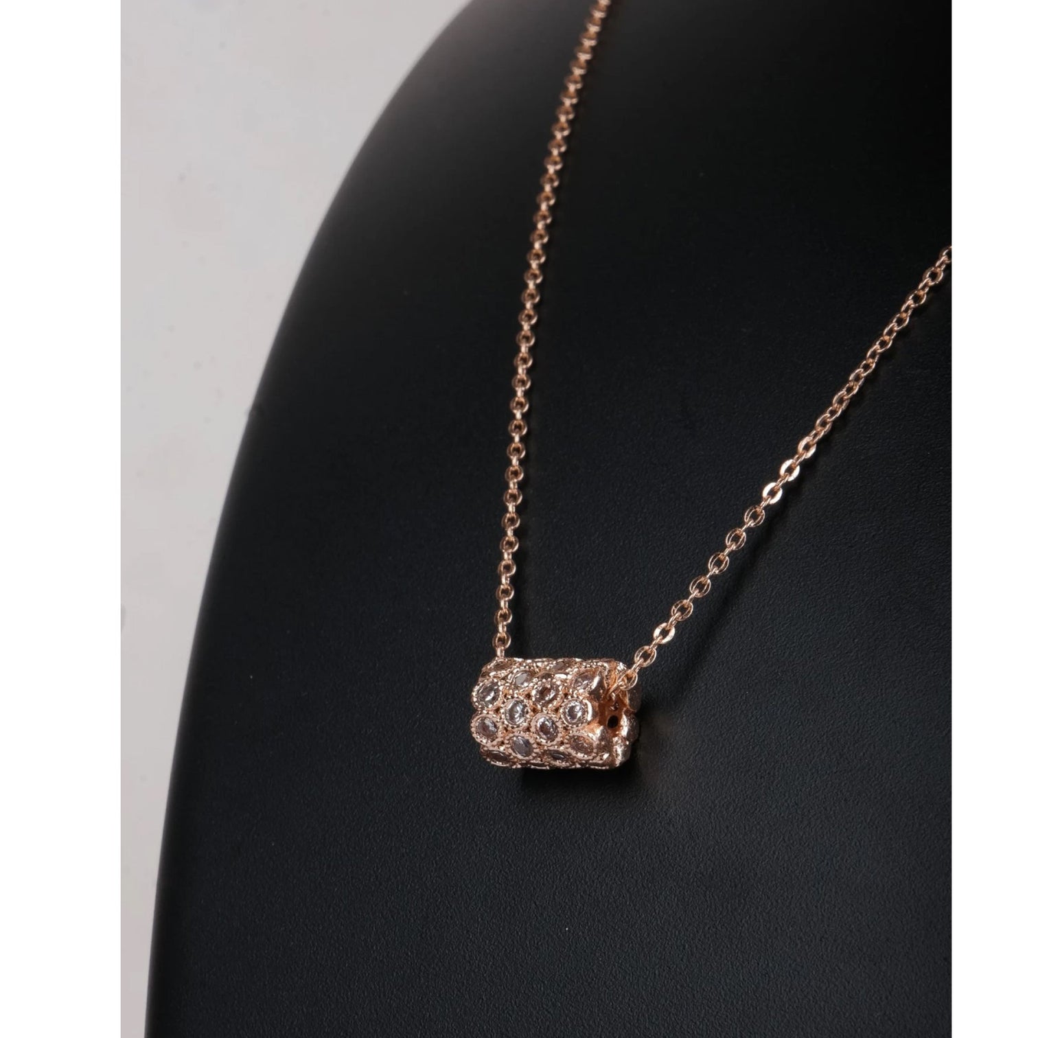 Rose Gold Pendent With Chain Collection Gold-plated Brass Pendant Set
