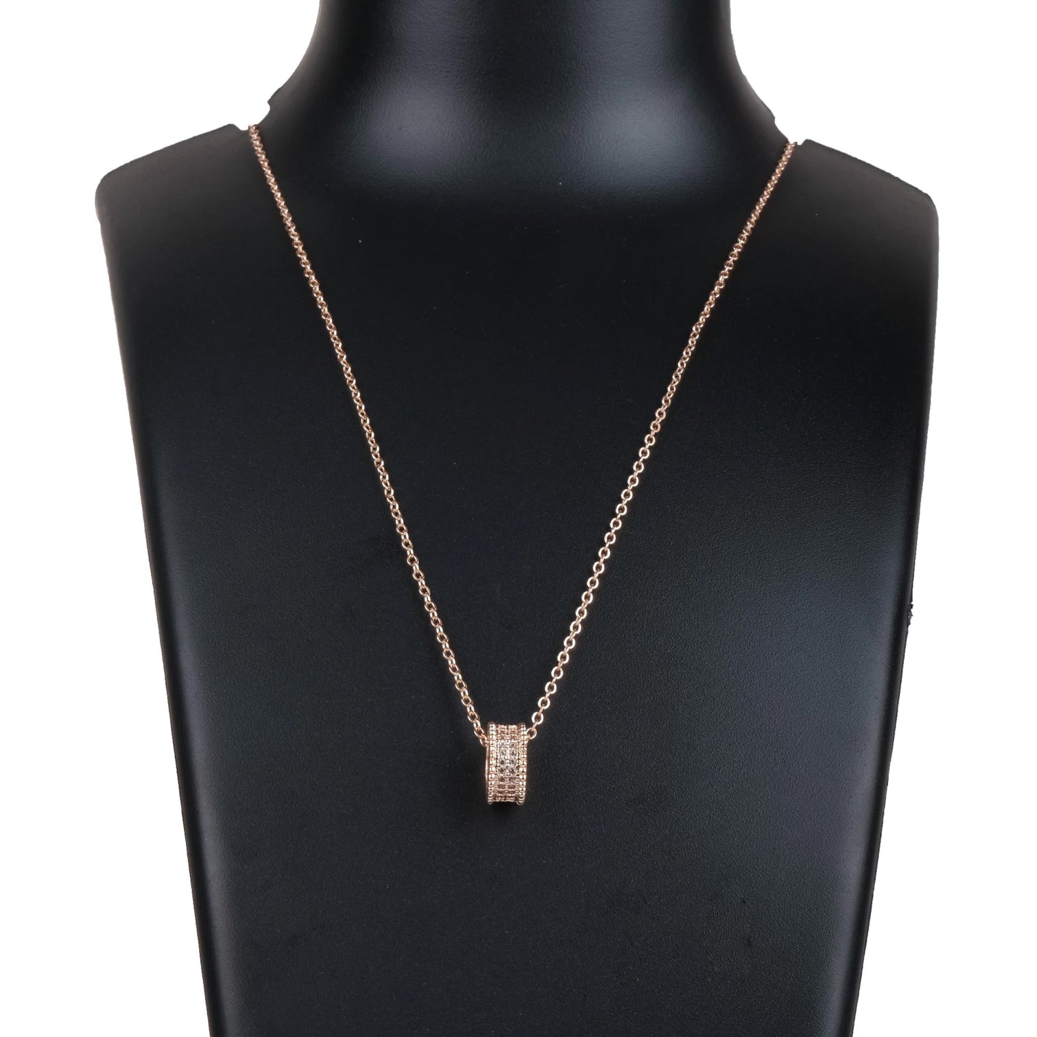 Rose gold Dimond Necklace-60 Gold-plated Brass Pendant Set