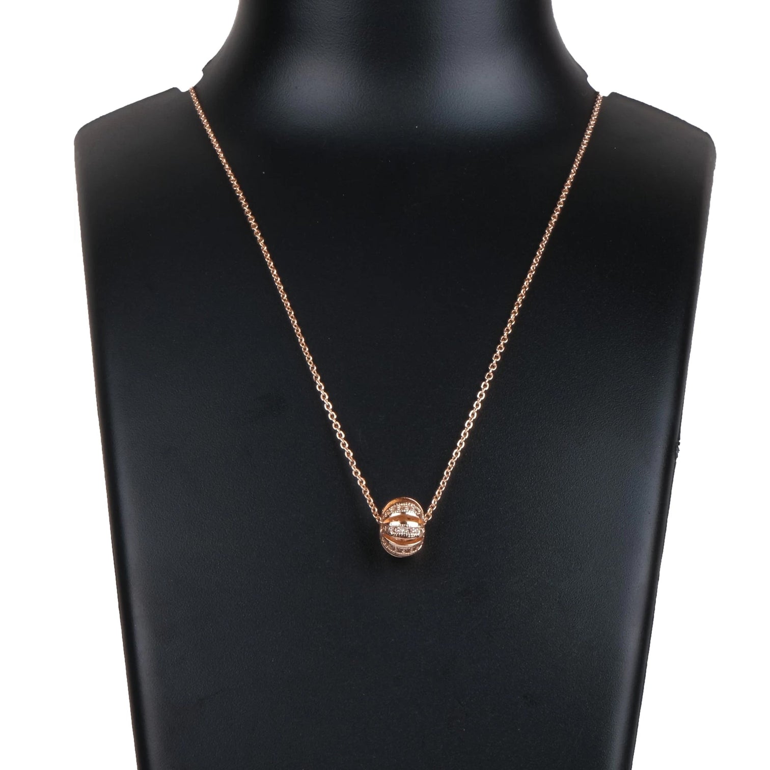Rose gold Dimond Necklace-60 Gold-plated Pendant Set Pearl Brass Pendant
