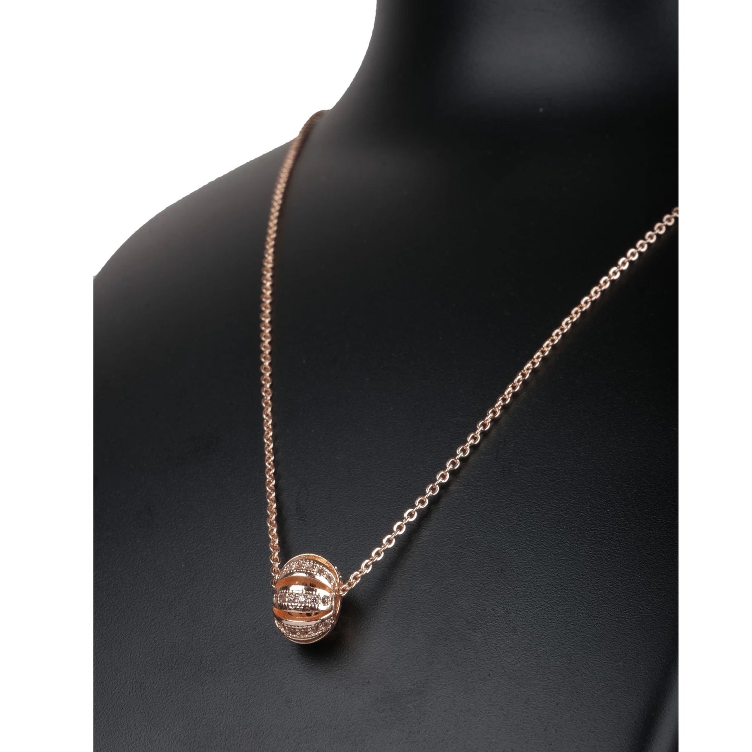 Rose gold Dimond Necklace-60 Gold-plated Pendant Set Pearl Brass Pendant