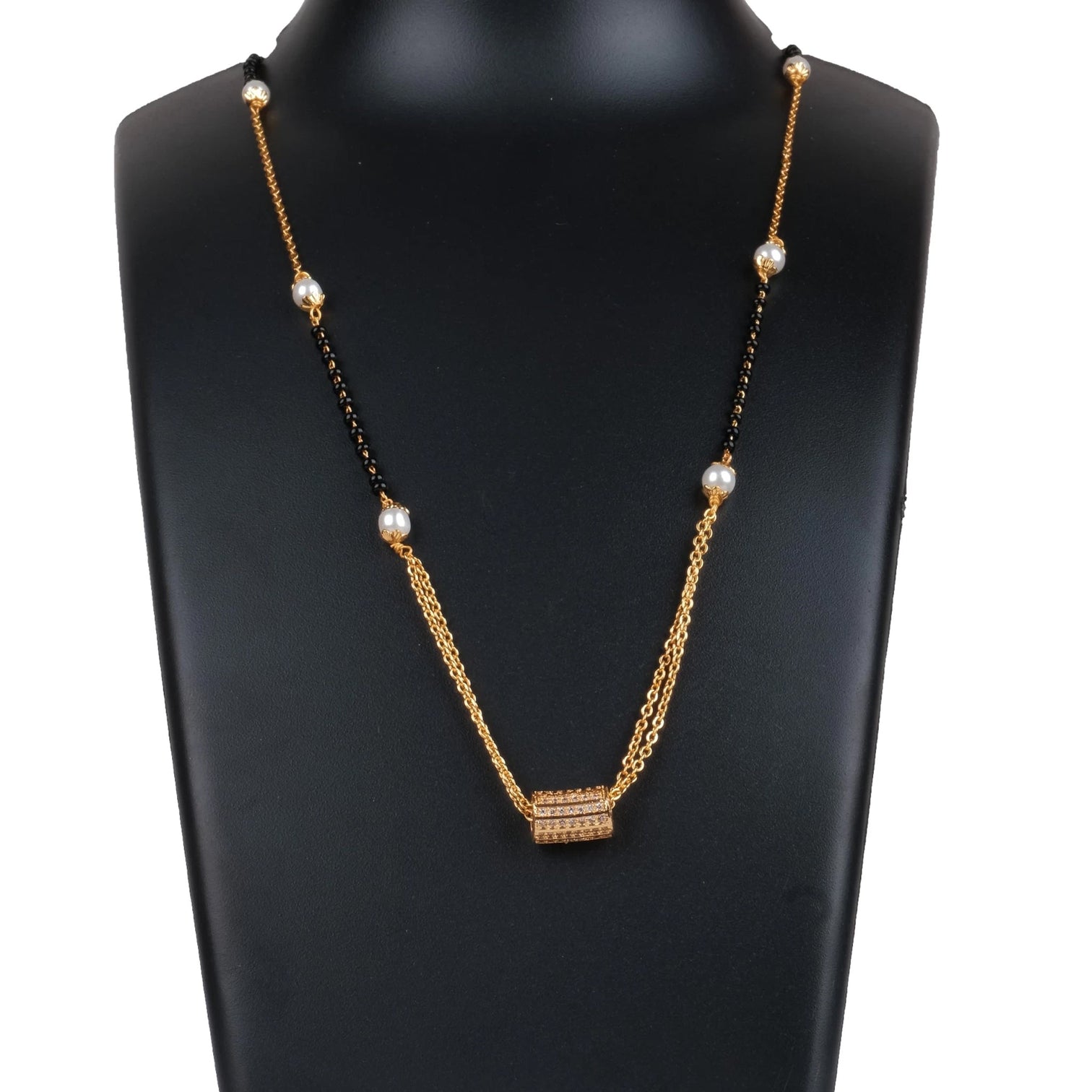 Rose gold Dimond Necklace-85 Gold-plated Brass Pendant Set