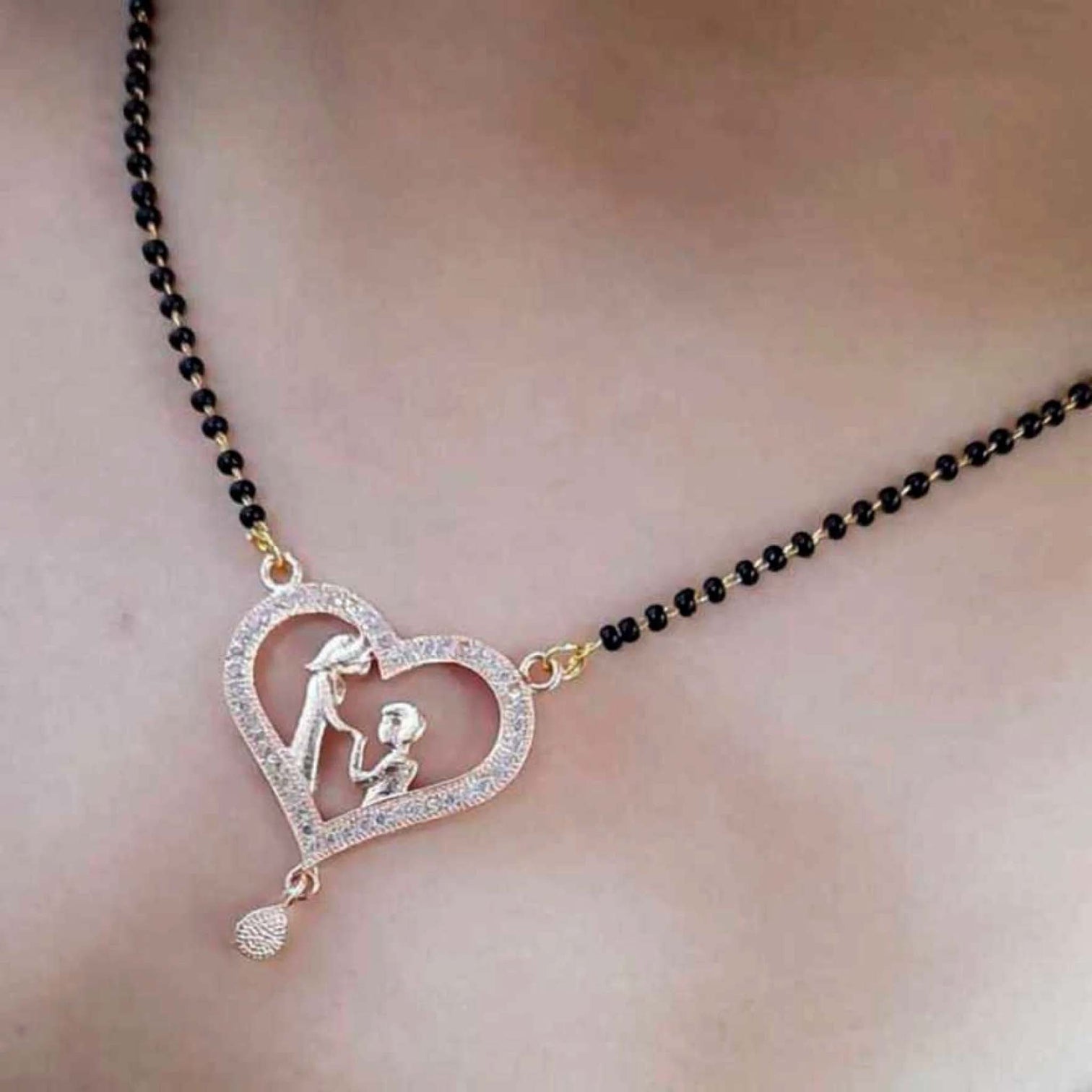 Rose Gold Couple Mangalsutra Brass Mangalsutra