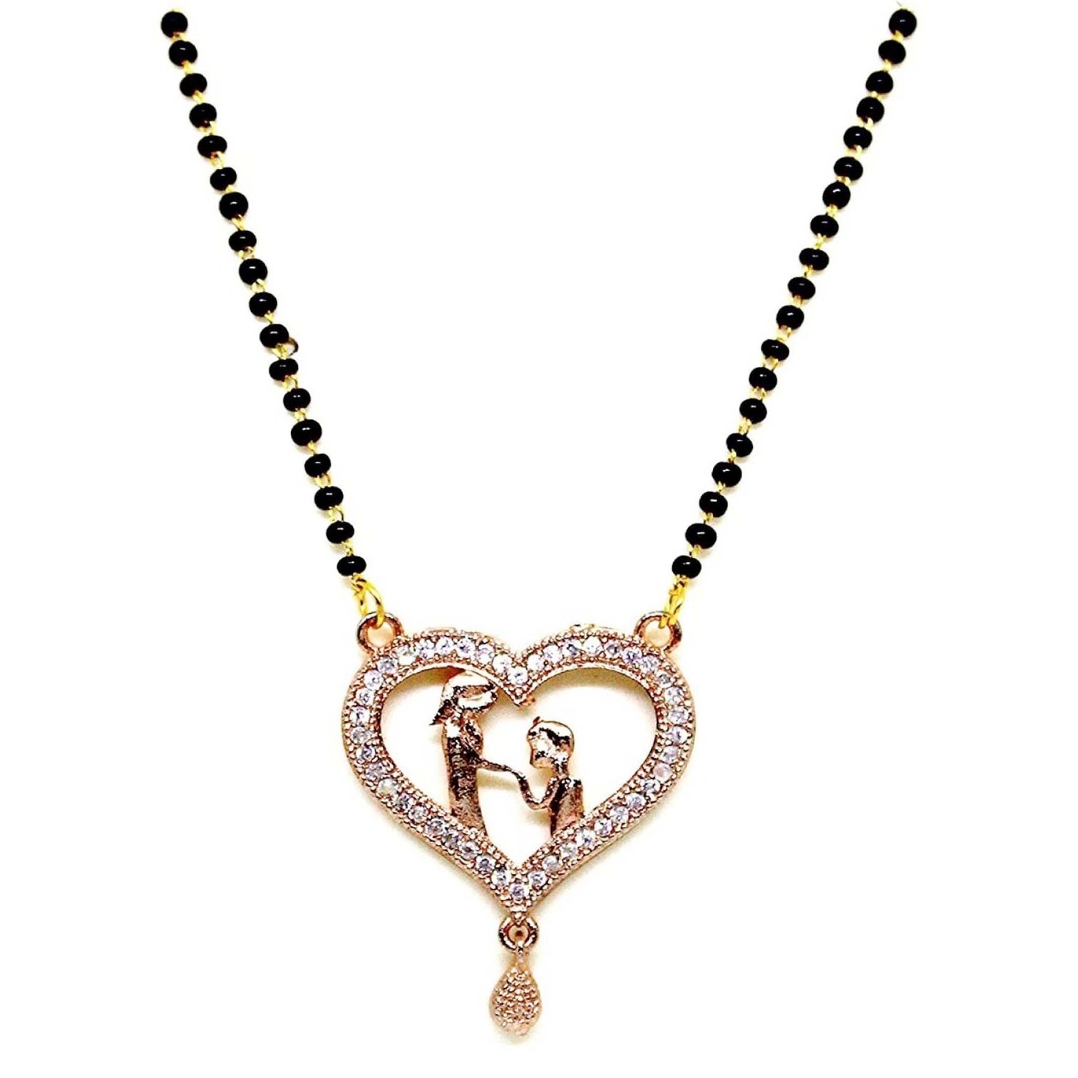 Rose Gold Couple Mangalsutra Brass Mangalsutra
