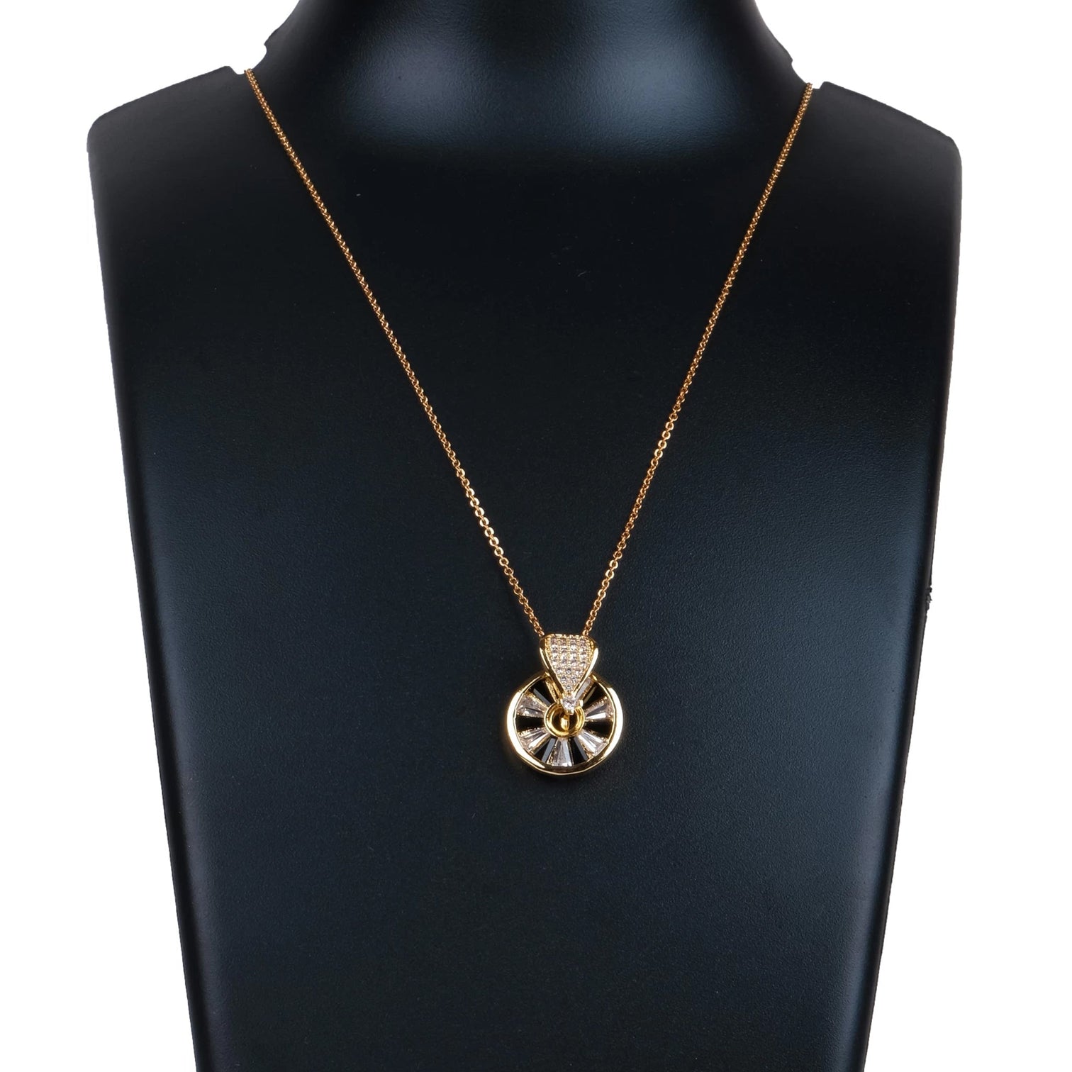 Round Shape Pendent With Dimond Brass Alexandrite Brass Pendant Set