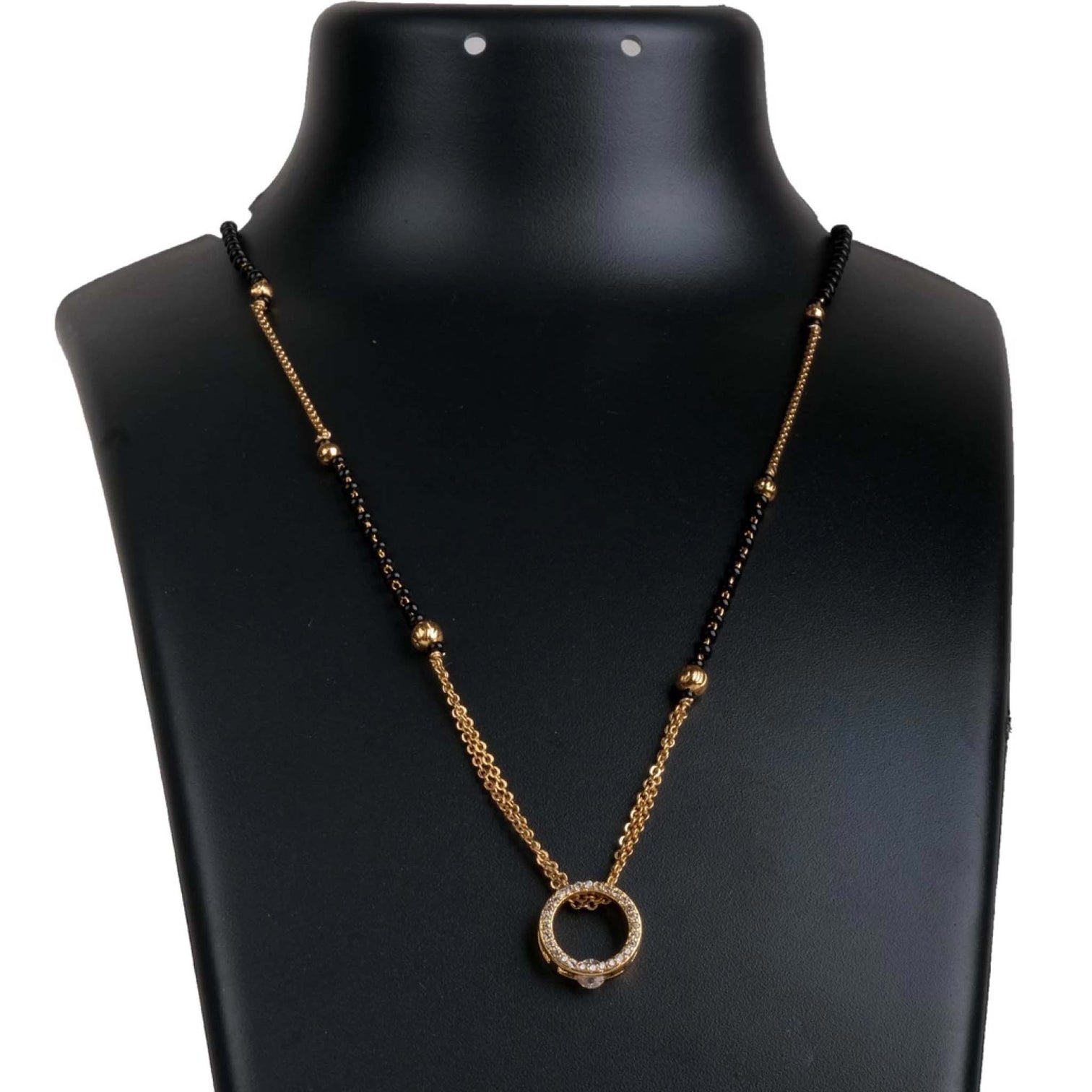 Round Shape Dimond Gold-plated Brass Pendant Set Gold-plated Brass Pendant Set